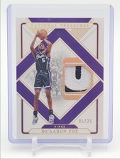 DE'AARON FOX 2024-25 NATIONAL TREASURES PRIME THREADS PATCH /25 Q5033