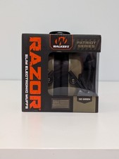 Walkers Razor Slim Shooter Electronic Folding Ear Protection Muffs OD Green Flag