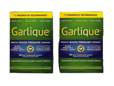  2 New Boxes Garlique Healthy Blood Pressure Formula New In Box Exp 09/26 