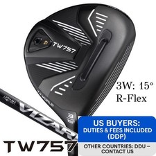 HONMA Tour World TW757 3W 15  Fairway Wood R-Flex VIZARD w/Headcover Japan Model