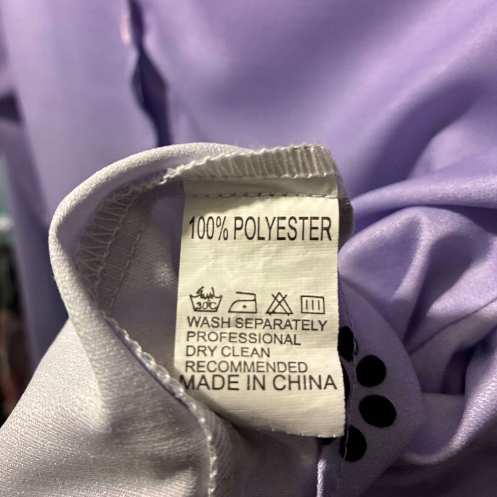 Women's Lavender polyester Button-Down Blouse wit… - image 5