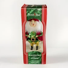 VTG Santa’s Best European Style Blown Mercury Glass Ornament Roly Polly Fat Elf
