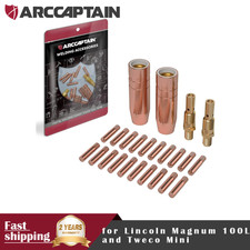 ARCCAPTAIN MIG Gun Kit for Lincoln 100L Tweco Mini/ 1 .023" Tips Nozzle Diffuser