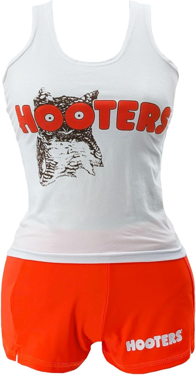 Hooters Girl Iconic Waitress Outfit Includes Tank Top and Shorts