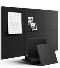 Large Felt Bulletin Board 36 x 24 Cork Board Alternative-6 Pack with 40 Safe ...