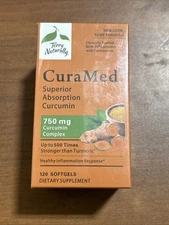 Terry Naturally CuraMed Softgels - 750mg - 120 Count - Exp 07/2026