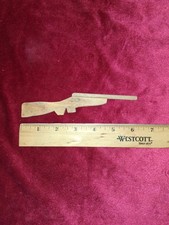 Vintage 6 Wooden Doll Rifle Unpainted Miniature Toy Gun Prop
