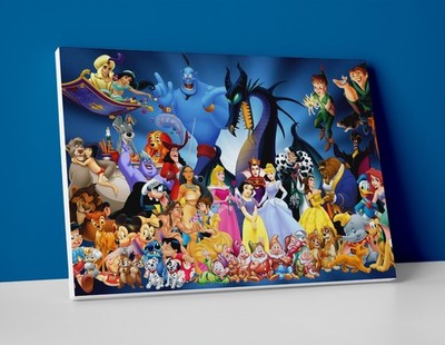Disney Characters Poster or Canvas - Disney Wall Art Decor