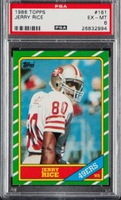1986 Topps - Jerry Rice Rookie Card #161 D* on Copyright Line