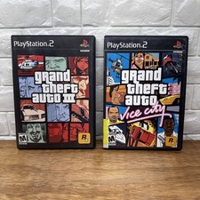 Grand Theft Auto III 3 & Vice City (Playstation 2 PS2) Tested Working