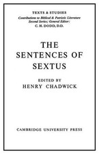 The Sentences of Sextus by Henry Chadwick (English) Paperback Book