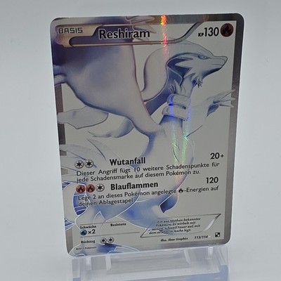 Pokémon Reshiram 113/114 Black & White Holo Deutsch Pokemon Top Zustand 
