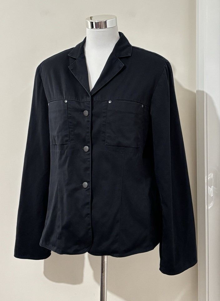 Yarra Trail Size 14 Jacket Navy Blue Pockets Button-up Casual A+ Condition