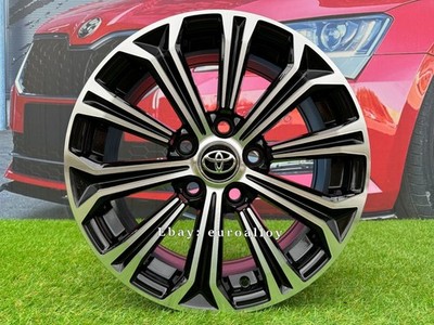 4X R17 Zoll 5X100 Toyota Corolla Style Schwarz Poliert Räder : Passend Für Prius