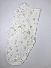KeaBabies Soothe Swaddle Wrap OS 0-3 Months Organic Cotton, White Black Print