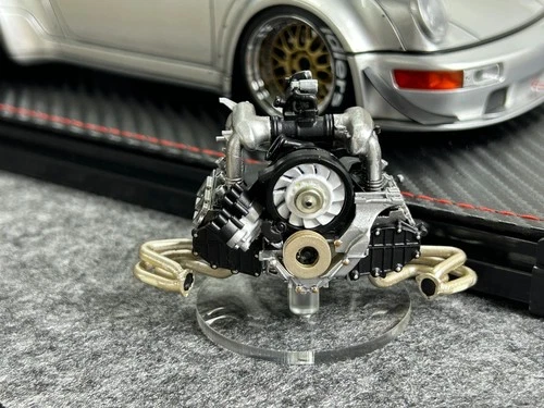 IG Ignition Model 1/18 Porsche 911 RWB 964 Silver with Engine IG2467 Resin Model - Picture 8 of 13