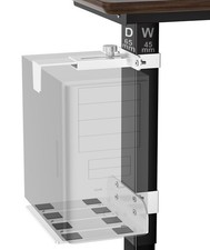 Under Desk PC Mount No Drilling, 40lb Capacity Clamp-on, Standing Desk Holder