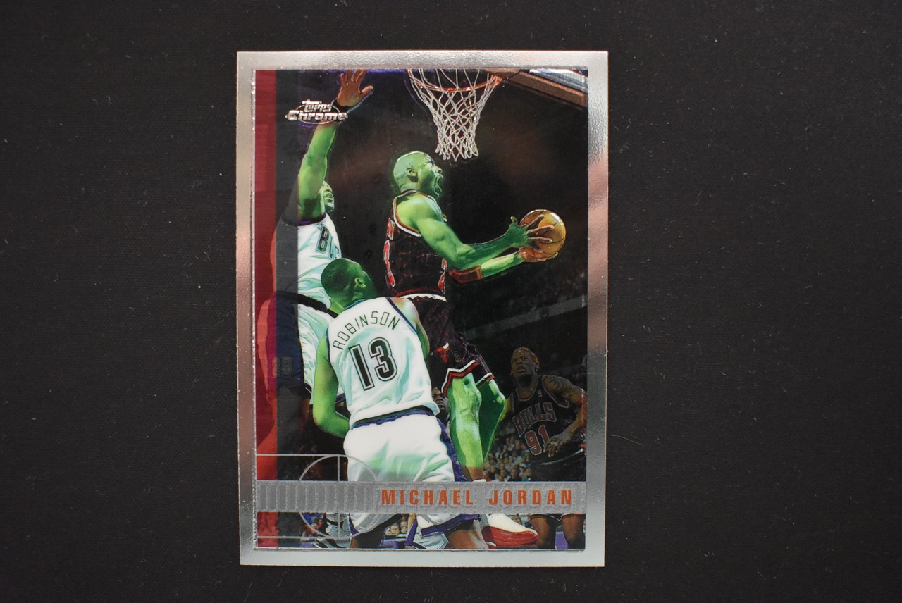 Michael Jordan 1997-98 Topps Chrome #123 Chicago Bulls Premium Base Card