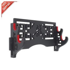 Sturdy Wooden 2-Tier Samurai Sword Rack with Protective Felt for Optimal Display