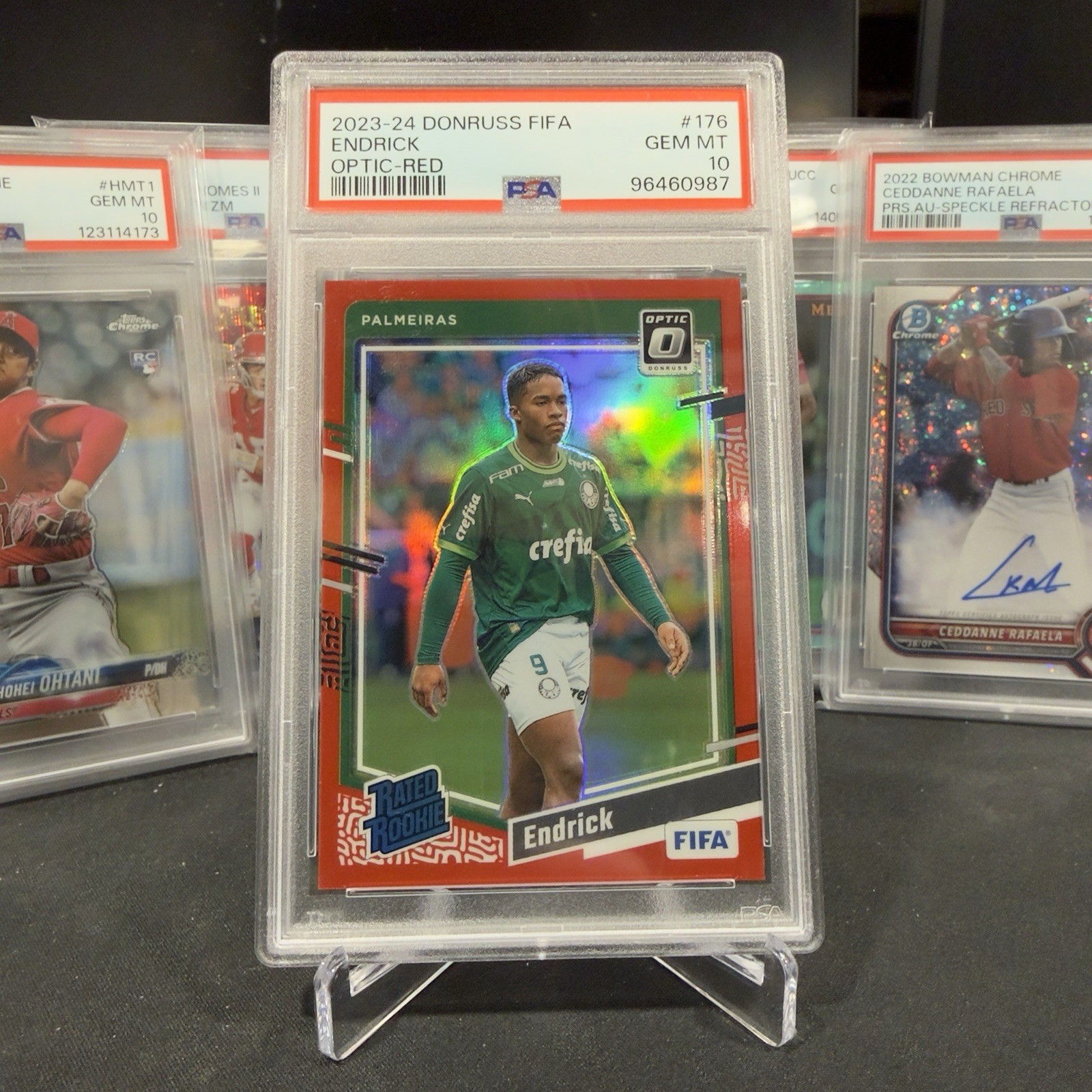 2023-24 Panini Donruss FIFA #176 ENDRICK Optic Red /299 Rated Rookie Rc PSA 10
