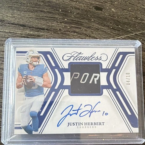 Panini 2025 Flawless Justin Herbert Sig Gloves #SG-JHT Auto /10