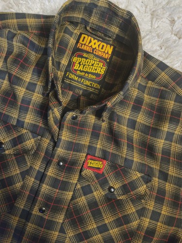 Dixxon Flannel Proper Baggers Pearl Snap Shirt Herren MEDIUM schwarz gelb kariert - Bild 4 von 6