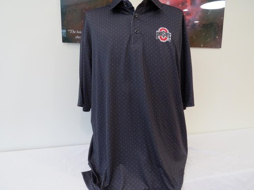 Men's Ohio State C&B Poly Black Polo Golf Shirt Size XLTall 52" Chest NWOT - Picture 3 of 5