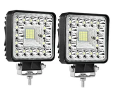LED Work Lights for Truck Tractor, 4 Inch 123W Square LED 2PCS-123W-Square