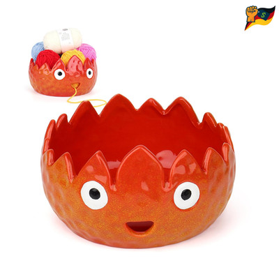Coopay Garnschale Flammenmotiv 18x10cm Keramik Strick