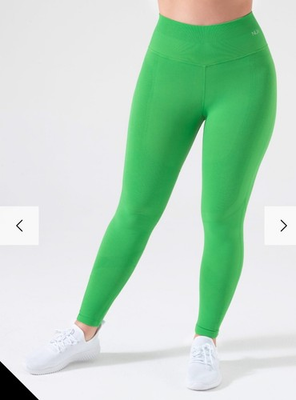 #ad NUX One by One Ribbed Leggings P4516 SIMPLY GREEN NWT Medium $69.00