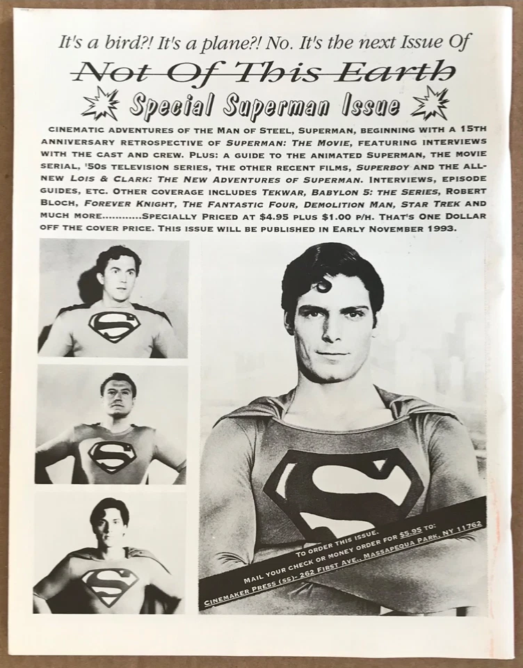 SCARLET STREET #12 FALL 1993 BELA LUGOSI CARROLL BORLAND RUTH ROMAN COVER 2 - Image 2 of 2