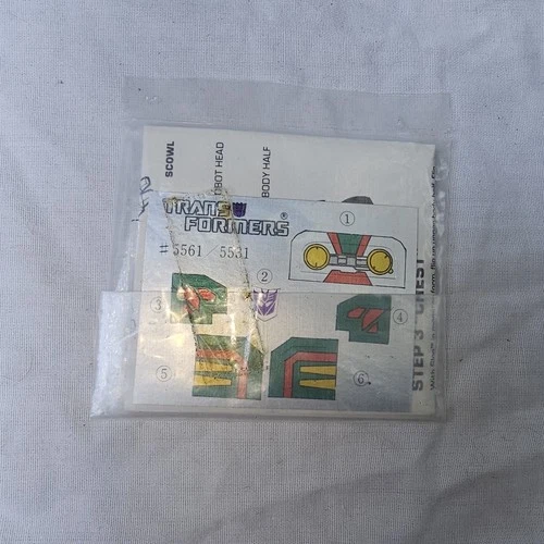 G1 Hasbro Transformer Monstructor Icepick # 5561 5531 Sticker Instruction Pack