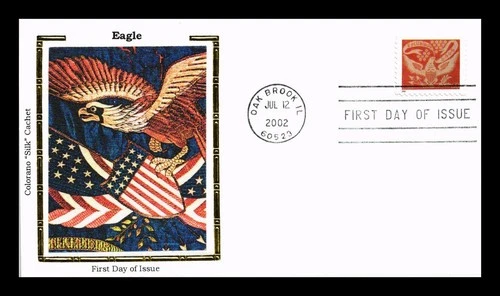 US COVER EAGLE COLORANO SILK CACHET FIRST DAY OF ISSUE