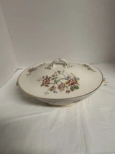 Vintage Homer Laughlin 12" Serving Platter Eggshell Georgian Floral L50N5