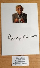 George Burns Muzyka country Oryginalny autograf 15x10 cm rzadki