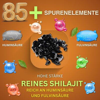 Shilajit Harz Aus Dem Himalaya – 50g, Hochkonzentriert, Bio, Für Energie & Wohlbefinden