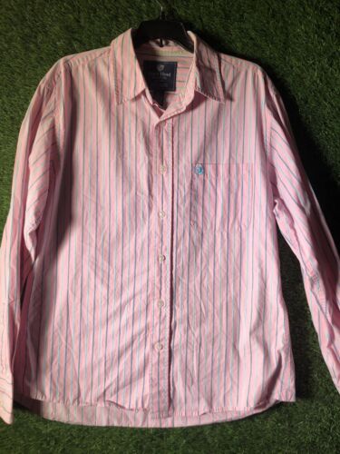 Duck Head Long Sleeve Dress Shirt Button Down Pink Men's L