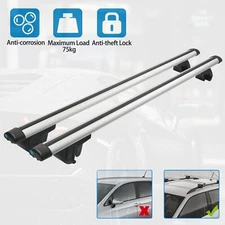 Universal 47" Car Roof Top Rack Cross Bar Luggage Carrier Aluminum w/ Lock Rail