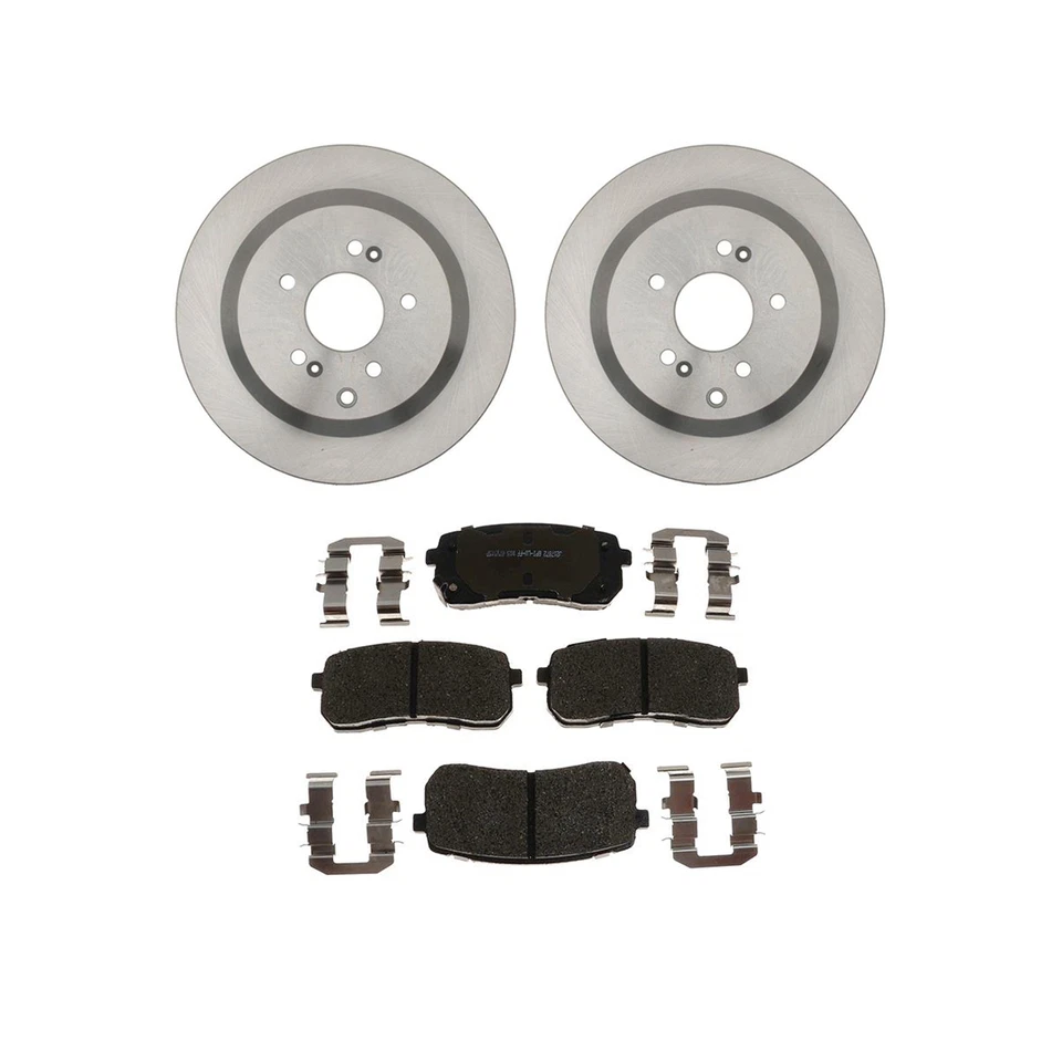 Rotores de freno traseros pastillas de freno de cerámica con herrajes para Hyundai Veracruz 2007-2012 Foto 2 de 4