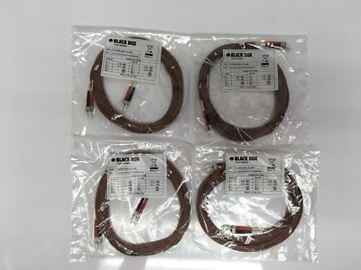 4 NEW Black Box FOCMR62-008M-LCLC OM1 62.5-Micron Multimode Fiber Optic Cable 8M