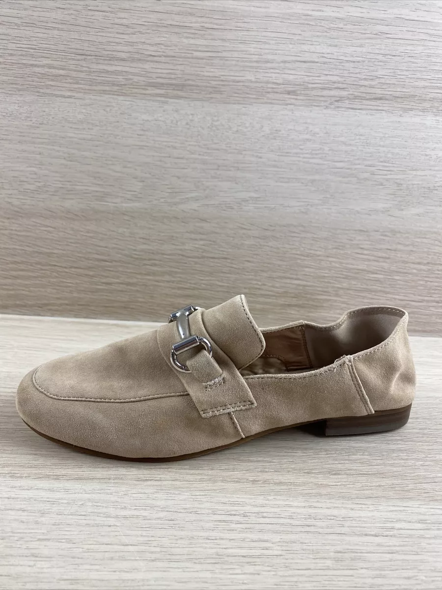 Steve Madden KERIN Beige Suede Slip On Round Toe Horsebit