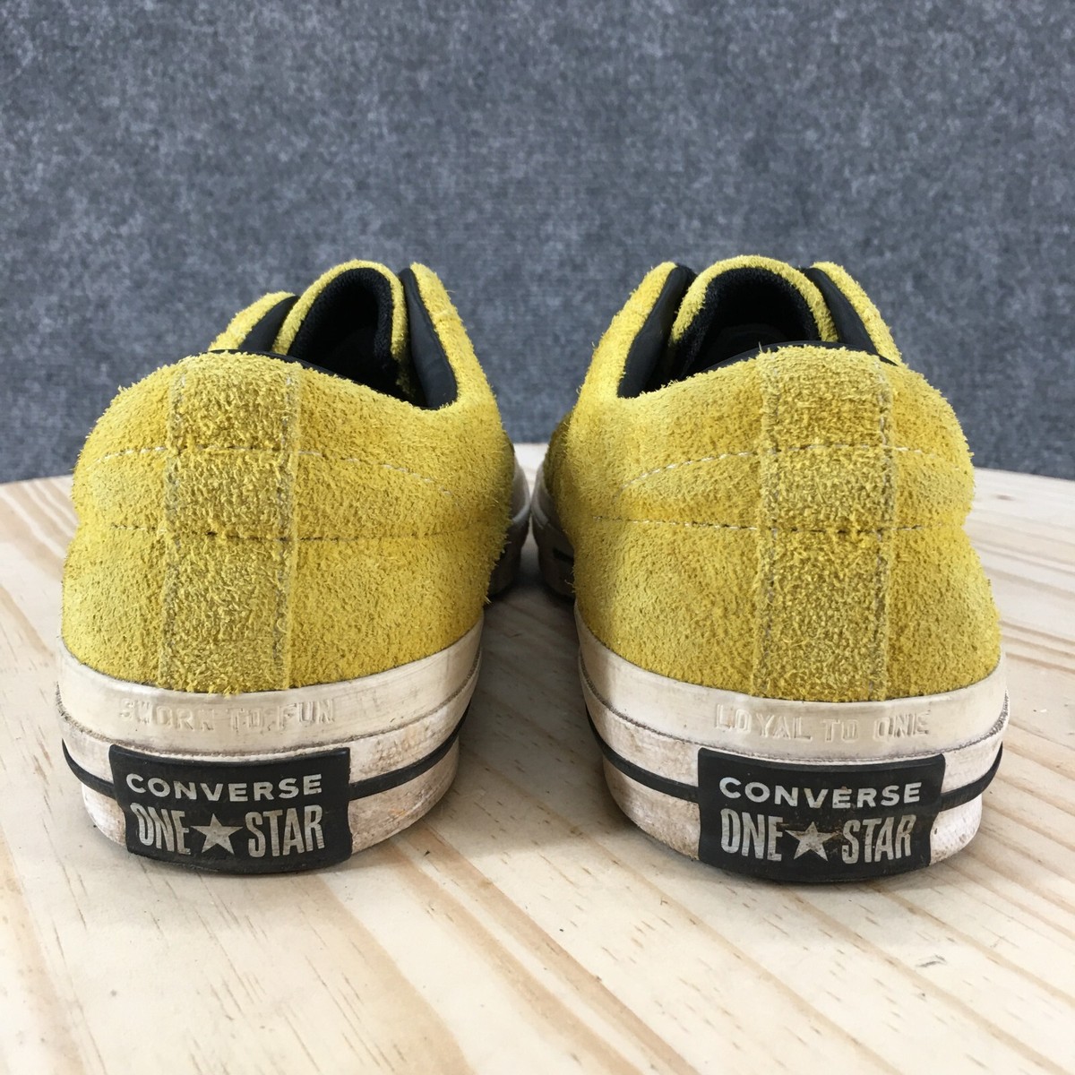 Converse Shoes Mens 9 Womens 11 One Star Sneakers Yellow Lace Up