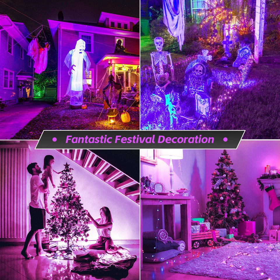 2 pcs LED Light Bulb 7W UV A15 black light Bulb Glow in the Dark For Party Club - Image 2 of 4