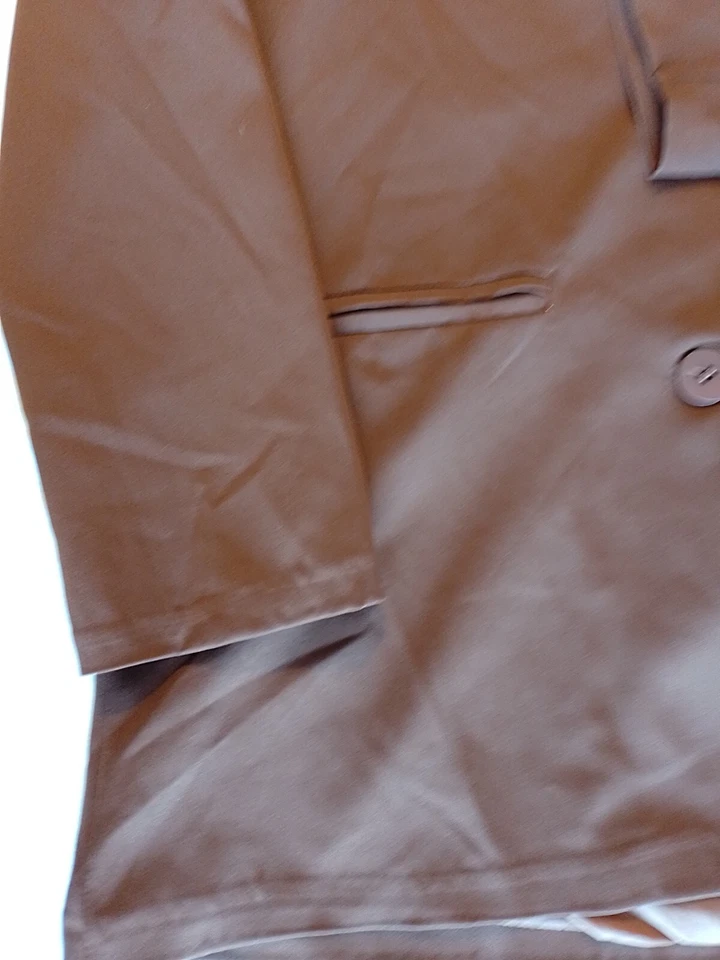 Ladies Blazer Boohoo Size 10 Button Front Brown 22387 - Image 2 of 4