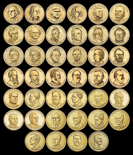 A COMPLETE Presidential Dollar Full Set IMPERFECT UNCIRCULATED 40 Coins MINT!