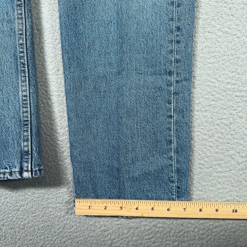 Jeans Levis 501 vintage años 90 para hombre 33x32 pierna recta 100 % algodón hechos en EE. UU. 1992 - Imagen 10 de 18