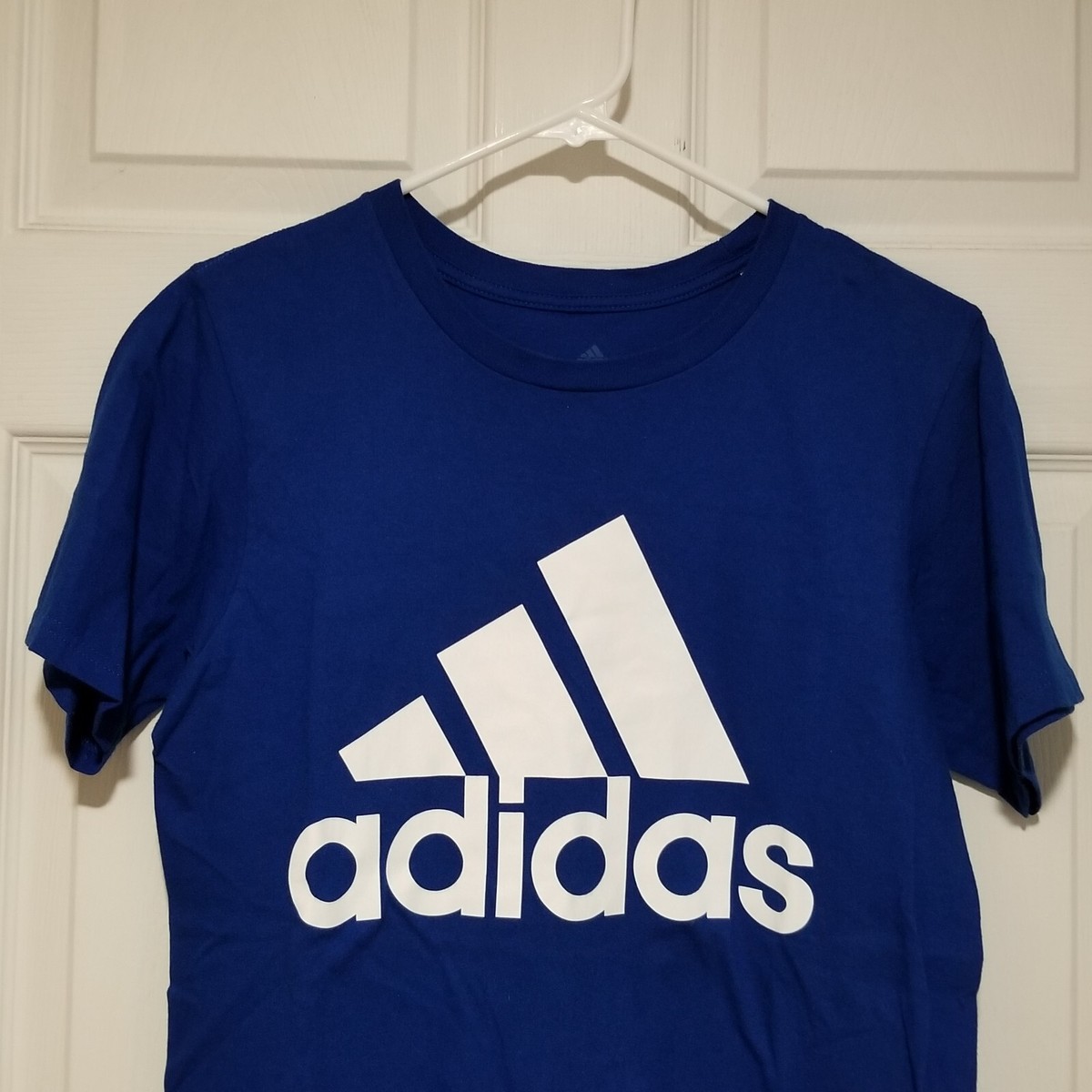 Adidas T Shirt Adult Small Royal Blue Logo Graphic Tee