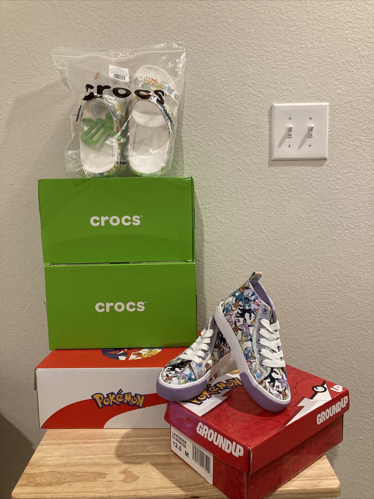 LOTTO 3 Ground Up Eevee Crocs Pikachu Pokemon Zoccoli Puma Sneaker Umbreon Espeon