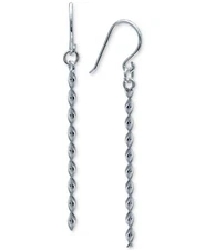 Giani Bernini Twist Stick Linear Drop Women's Earrings in Sterling Silver - $45