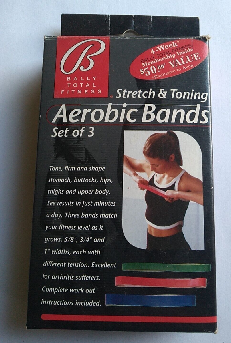 Bally Total Fitness Aerobic Bands Stretch and Toning Set of